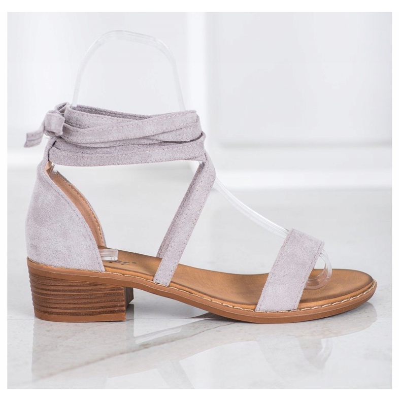 Sidotut sandaalit harmaa 2