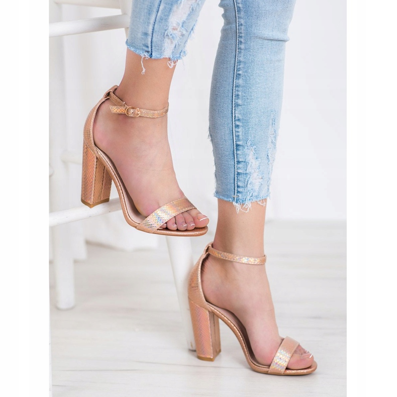 Seastar Seksikkäät kiiltävät sandaalit kultainen 2