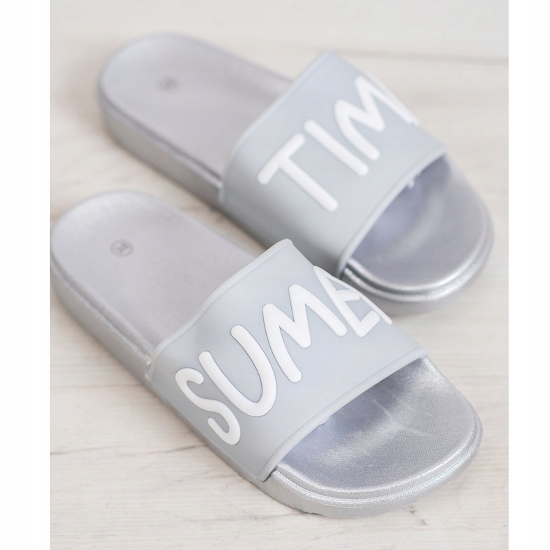 SHELOVET Kumiset tossut harmaa 1