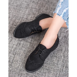 SHELOVET Klassiset mokkanahkaiset kengät musta 1