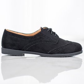 SHELOVET Klassiset mokkanahkaiset kengät musta 2