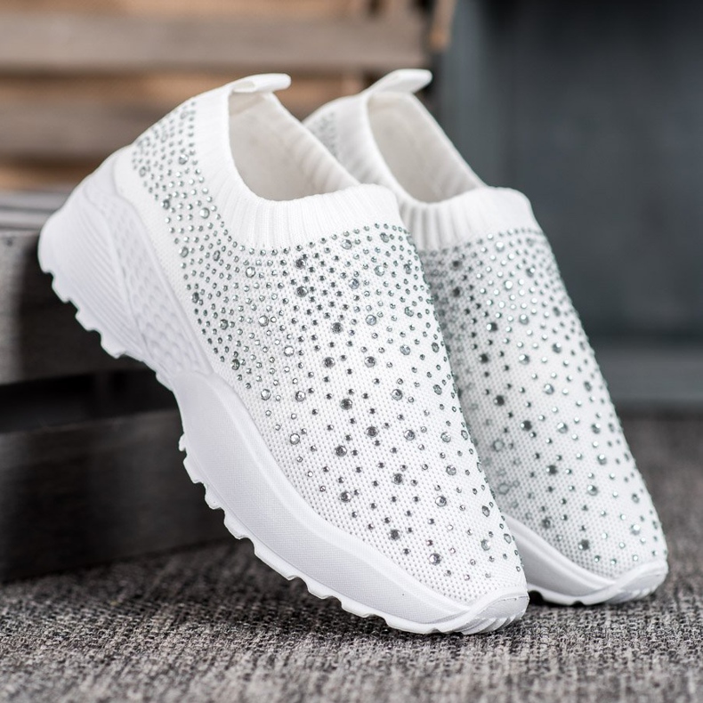 Diamantique Urheilujalkineet kristalleilla valkoinen 1