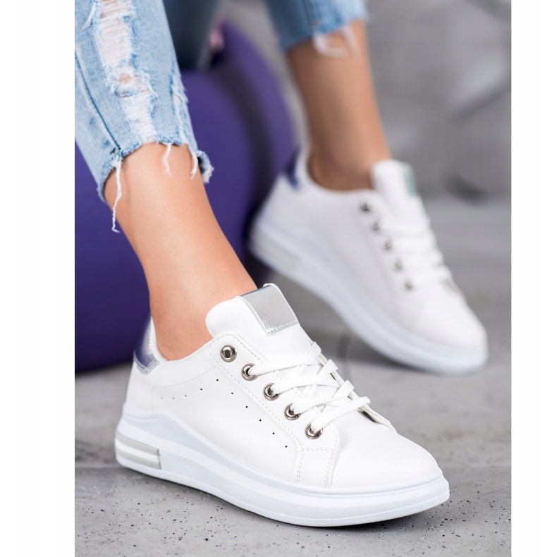 SHELOVET Muodikkaat urheilukengät valkoinen 1