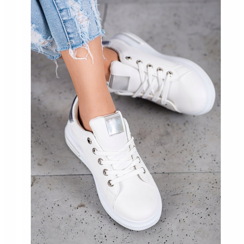 SHELOVET Muodikkaat urheilukengät valkoinen 2