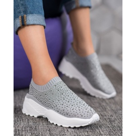 Diamantique Urheilujalkineet kristalleilla harmaa 1