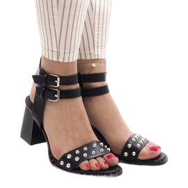 Mustat korkokengät sandaalit 77-12 2