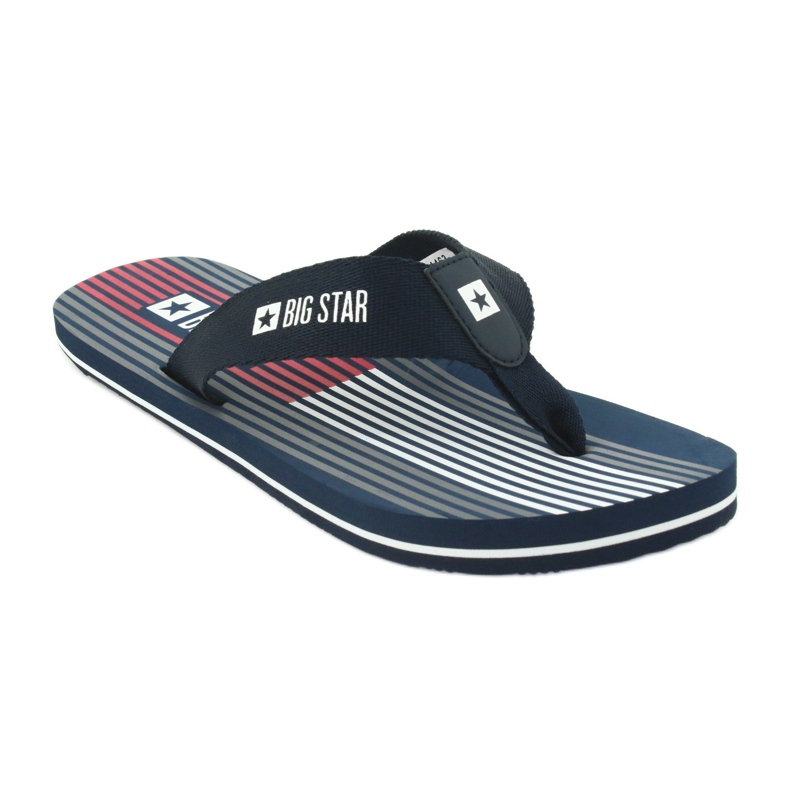 Miesten Big Star 174463 tummansiniset tossut valkoinen punainen laivastonsininen 1