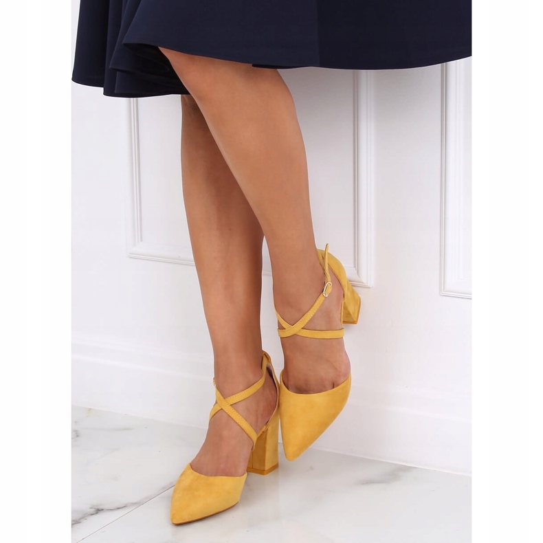 Avokkaat korkokengät leikattu hunaja LY9153-5 Keltainen 1