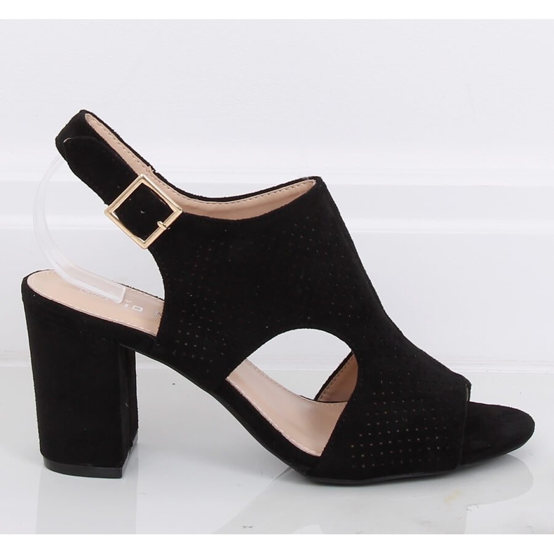 Mustat korkeakorkoiset sandaalit 99-33A Musta 1