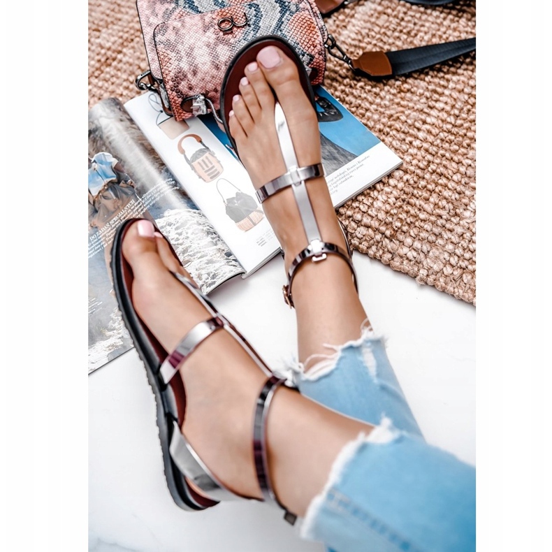 Lu Boo Black Mirror Sandaalit Roomalainen japanilainen Lento musta 2