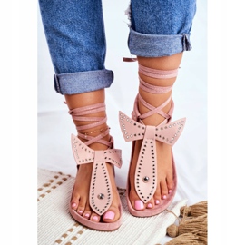 Lu Boo Naisten sidotut sandaalit Japanilainen jauhe vaaleanpunainen Mara 1