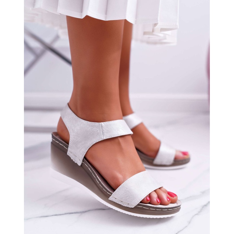 Vinceza Naisten sandaalit kiilassa Silver Gerdro harmaa 1