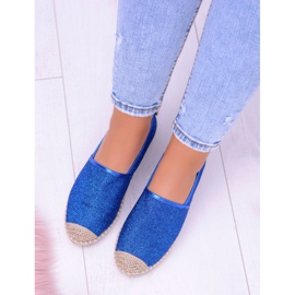 Lu Boo Cornflower Naisten Espadrilles Slip On Brocade Miravet sininen 2