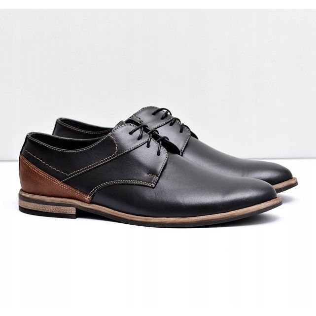 Bednarek Polish Shoes Miesten Brogues Bednarek Tyylikäs Nahka Musta Marcelo 1