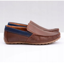Neex | Ruskea nahkainen miesten Pardon Slip-On Loaferit 2