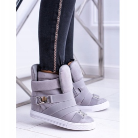 Naisten Lu Boo -tennarit, joissa joustavat nauhat, harmaat pumput 1