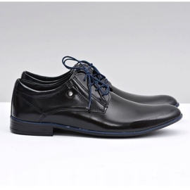 KOMODO Musta nahka tyylikäs kengät Massimiliano 2