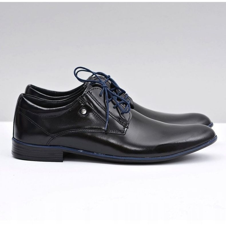 KOMODO Musta nahka tyylikäs kengät Massimiliano 2