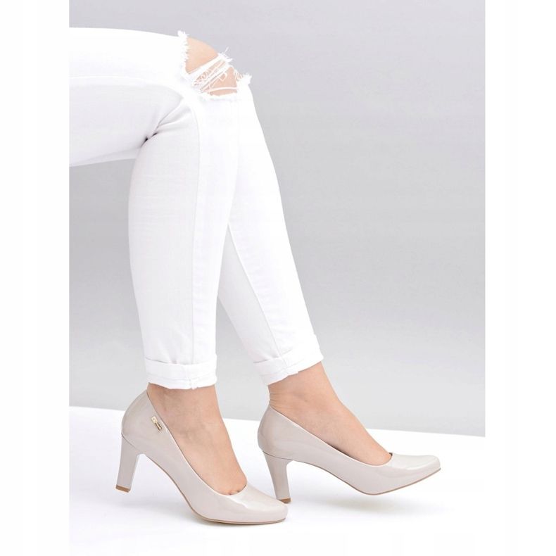 Naisten pumput Sergio Leone Vaaleanharmaa Lakattu Orsola 1