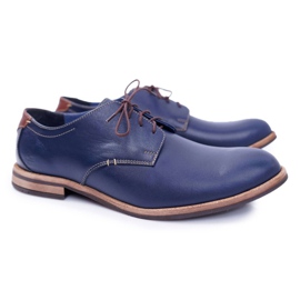 Bednarek Polish Shoes Felicianon tyylikkäät miesten laivastonsiniset kengät tummansininen 1