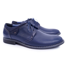 Bednarek Polish Shoes Miesten Brogues Bednarek Elegant Nahka Navy Blue Oliviero tummansininen 1