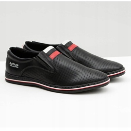 Joker Nahkaiset miesten mustat Slip-On-kengät Mello 1