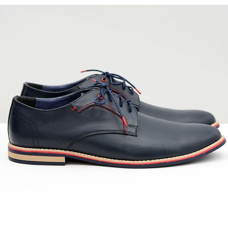 Bednarek Polish Shoes Miesten Brogues Bednarek Elegant Nahka Navy Blue Pietro laivastonsininen 2