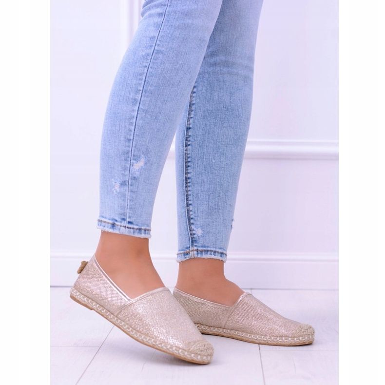 Lu Boo Golden Glitter Naisten Espadrilles Slip On Miravet kultainen 2