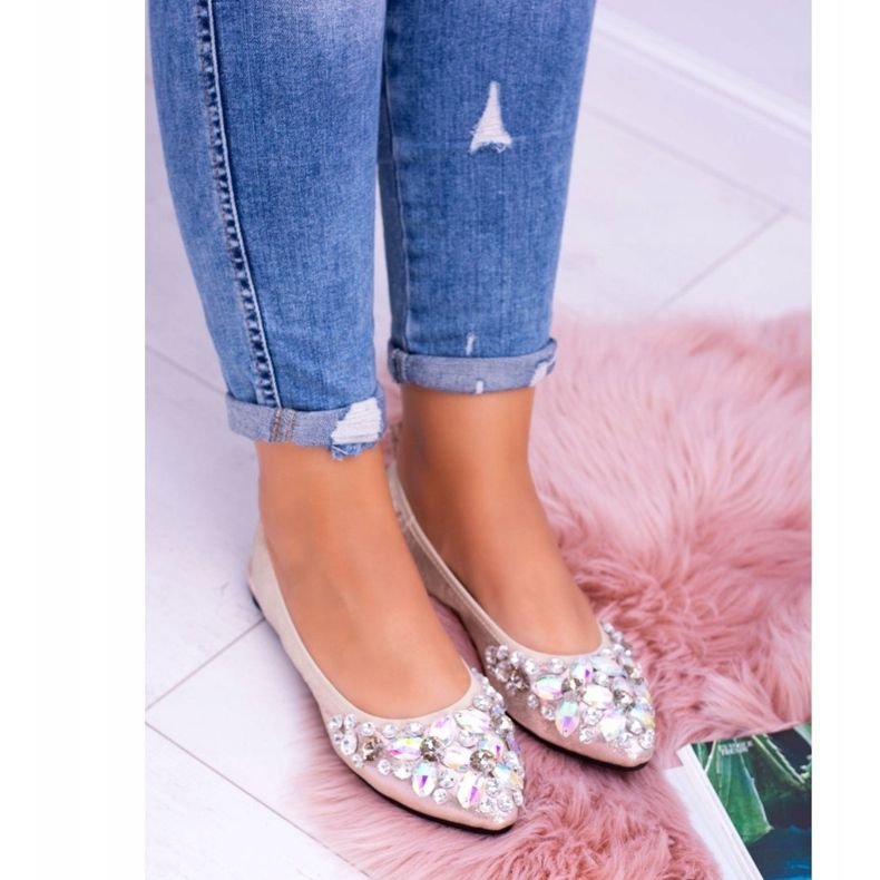 Lu Boon kultaiset ballerinat jopa elastisilla kivillä kultainen 2