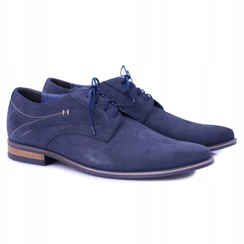 Bednarek Polish Shoes Miesten Brogues Bednarek Elegant Nahka Mokkanahka Navy Blue Eligio tummansininen 1