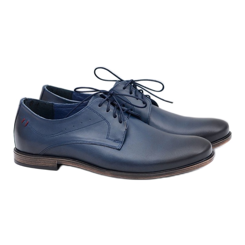 Nikopol Navy Blue Leather Miesten kengät James tummansininen 1