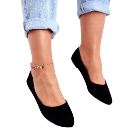 PS1 Musta naisten ballerinat Suede Bueno 1