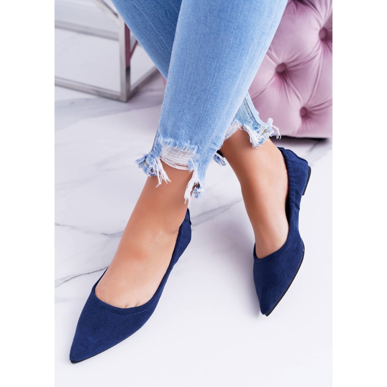 Lu Boo Navy Blue Ballerinat Moments irrotettavalla jousella laivastonsininen 2