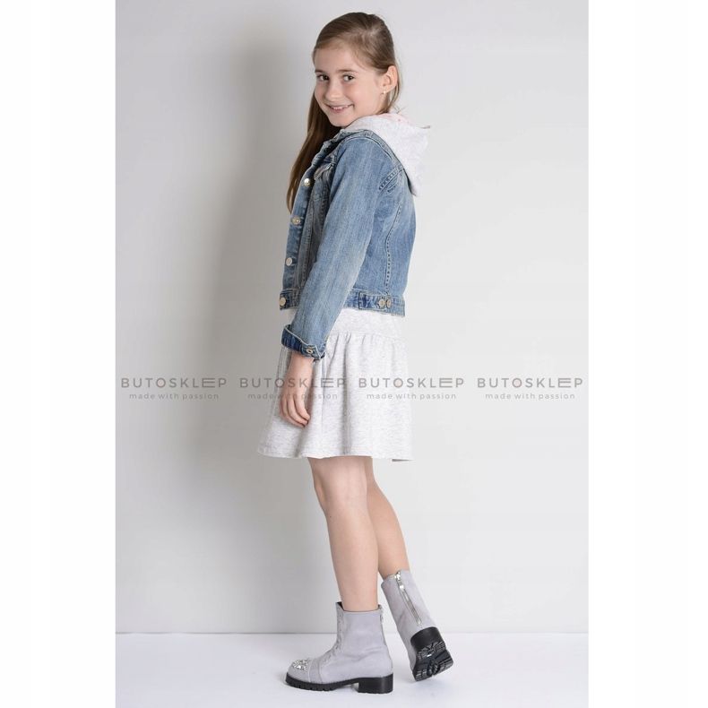 Lu Boo harmaat lasten nilkkurit, joissa on kuutiometriä zirkonia LittleCarrie 1