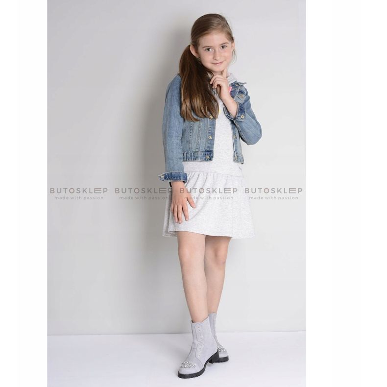 Lu Boo harmaat lasten nilkkurit, joissa on kuutiometriä zirkonia LittleCarrie 2