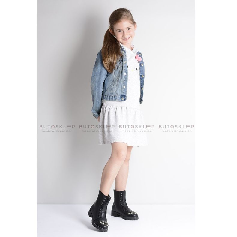 Lu Boo mustat lasten nilkkurit, joissa kuutiometriä zirkonia Pu LittleCarrie 1