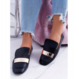 Naisten Loaferit Lu Boo Black Grain Lautasella Harlem musta 2