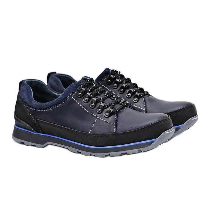 KOMODO Miesten Brogues Navy Blue Outdoor Ivar laivastonsininen 1