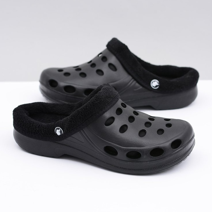 Flameshoes Naisten tossut Lämmin musta Kroks Eva 1