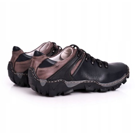 Bednarek Polish Shoes Miesten nahkaiset vaelluskengät Filippo tummansininen 1