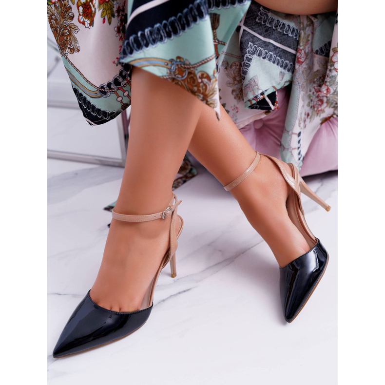 Naisten korkokengät Sandaalit Musta Beige Ergola ruskea 1