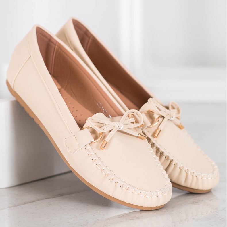 Diamantique Beige Loaferit Eco -nahkaa 1