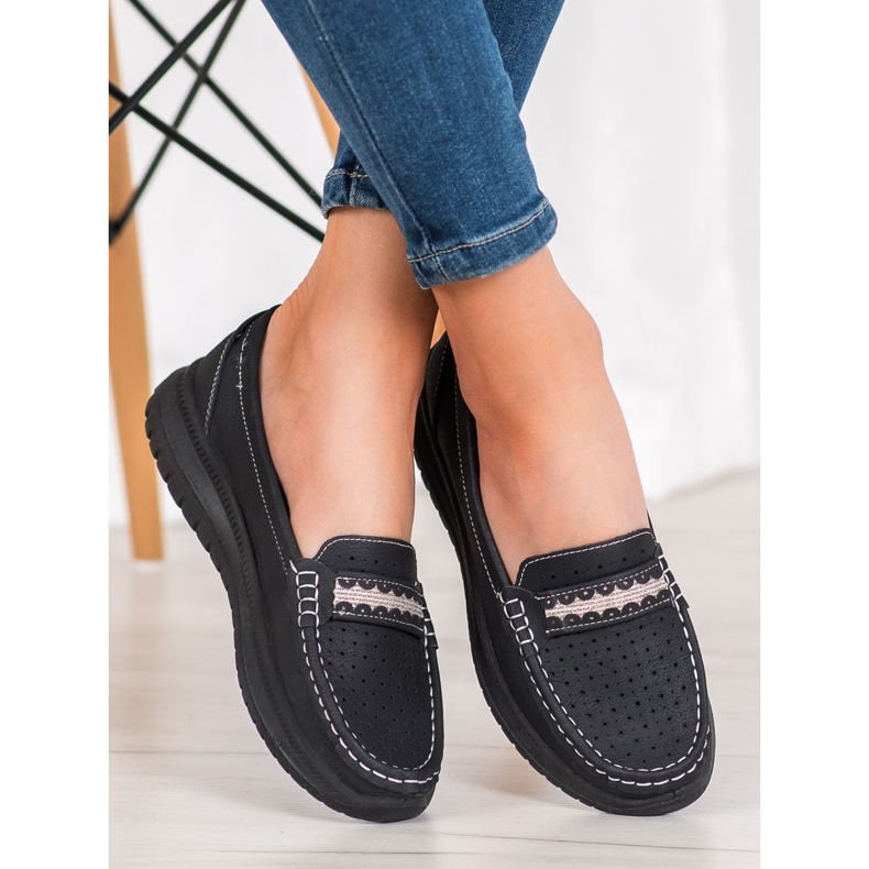 Small Swan Loaferit alustalla musta 2