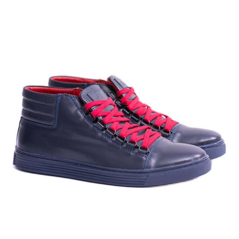 KENT Miesten nahkakengät Navy Blue Torres tummansininen 1