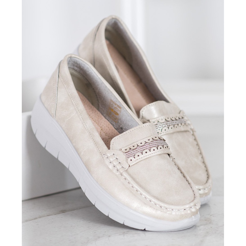 SHELOVET Mukavat Loaferit alustalla keltainen 2