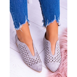 Lu Boo Grey Suede Naisten Slip-on Synthia -kengät harmaa 2