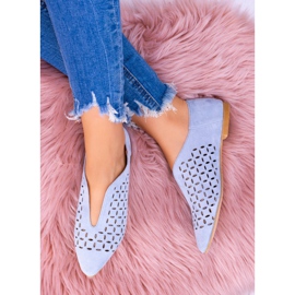 Lu Boo Blue Suede Naisten Slip-on Synthia -kengät sininen 1