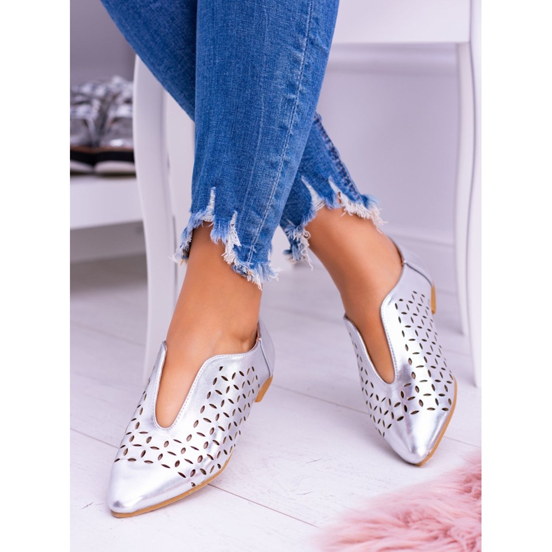Lu Boo Silver Naisten Synthia Slip-On -kengät harmaa 1