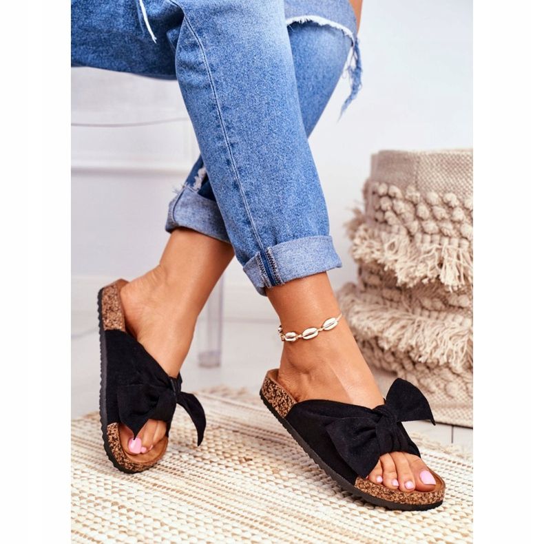 PS1 Naisten tohvelit korkkinauhoilla Wendy Black musta 2