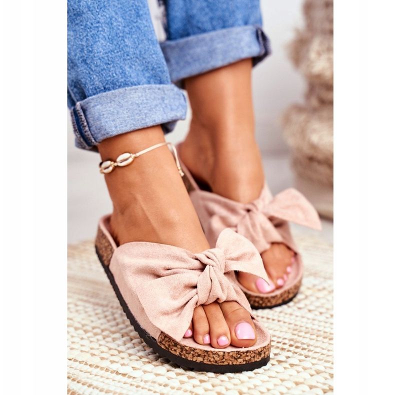 PS1 Naisten tohvelit korkkinauhoissa Wendy Pink vaaleanpunainen 1